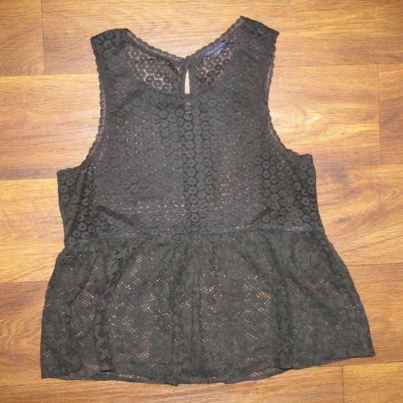 American Eagle Outfitters Tops - American Eagle Outfitters Black Blouse Top Sz Med